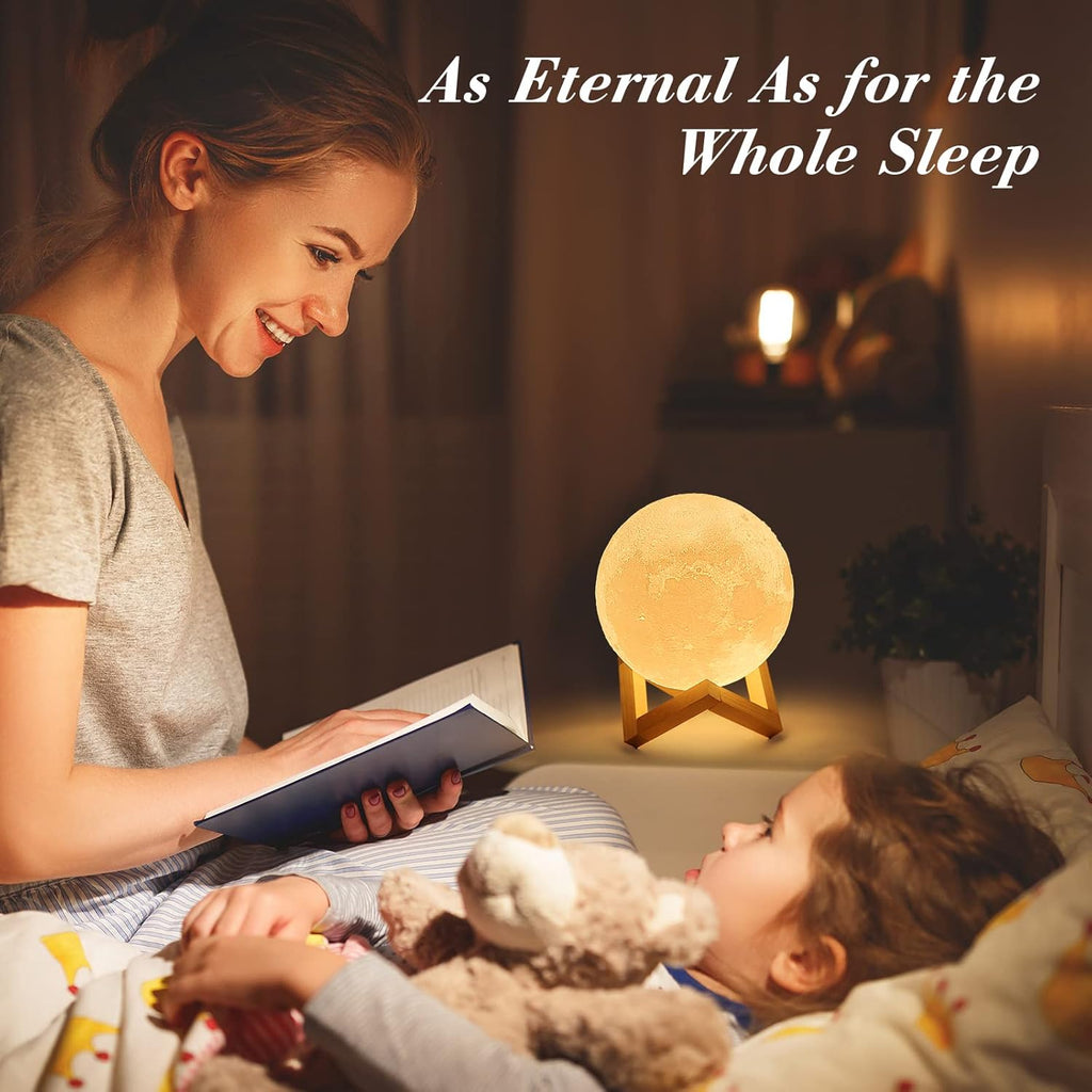 16-Color Lamp With Stand And Remote, Moon Lamp, LED Night Light With Dock, Creative Moon Light Uniq - Daily Wonder Store