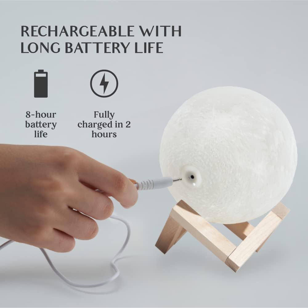 16-Color Lamp With Stand And Remote, Moon Lamp, LED Night Light With Dock, Creative Moon Light Uniq - Daily Wonder Store