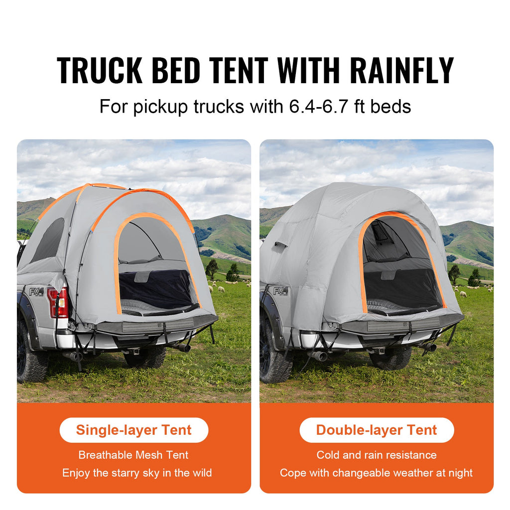 6.4–6.7 ft Truck Bed Tent for Pickup Trucks, Waterproof 2–3 Person Camping Tent - Daily Wonder Store