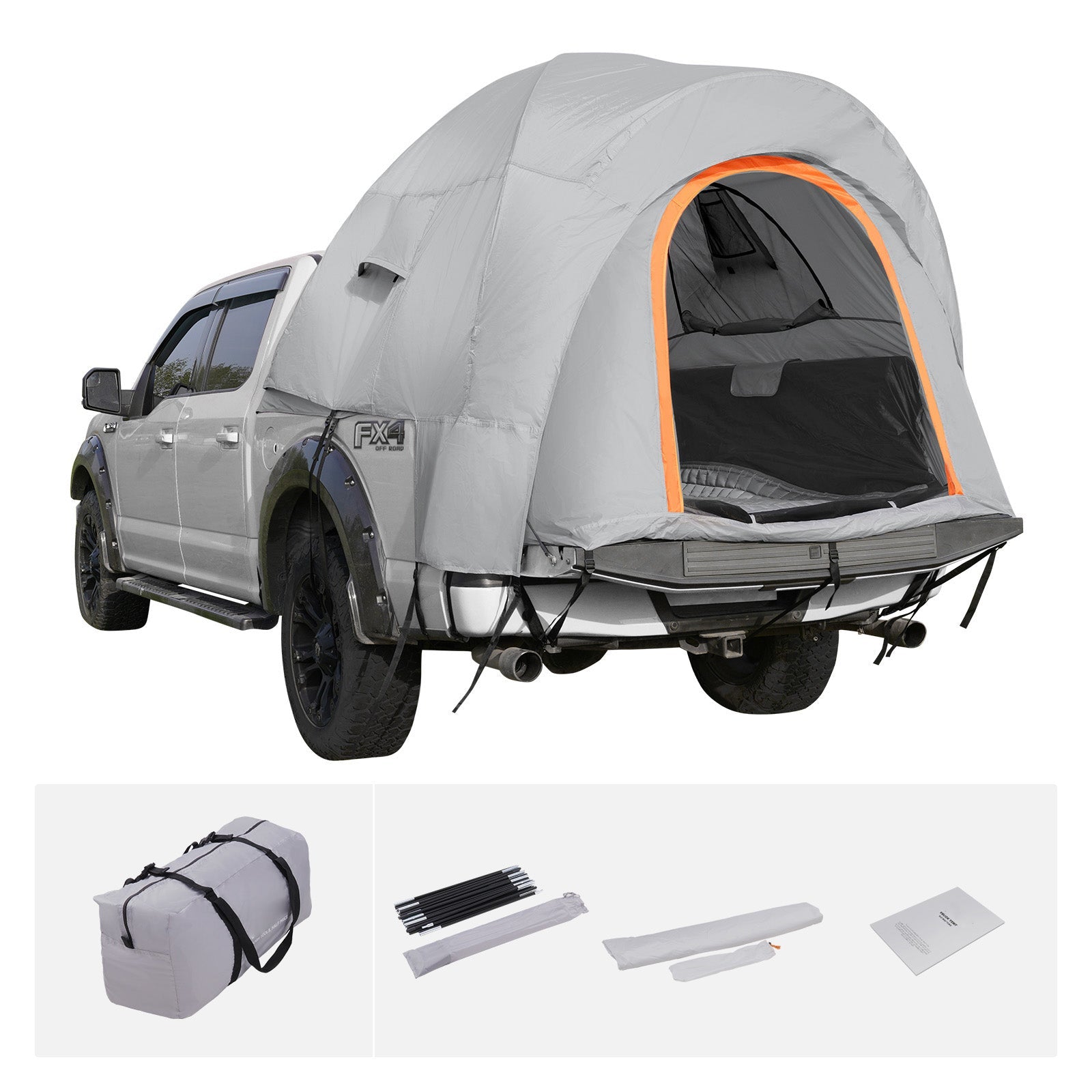6.4–6.7 ft Truck Bed Tent for Pickup Trucks, Waterproof 2–3 Person Camping Tent - Daily Wonder Store