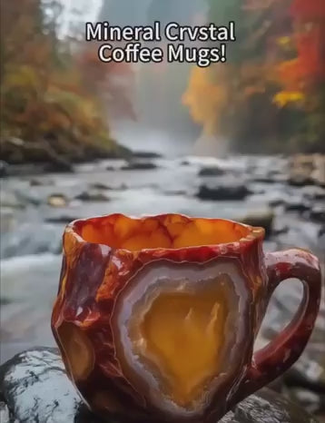 400ml Resin Mineral Crystal Coffee Mugs With Handles Elegant Fake Mineral Crystal Cup For Workplace Home Decor Christmas Gift Kitchen Gadgets